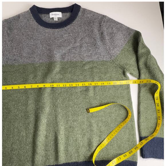 Goodfellow & Co. Men's Green/Gray Pullover - Size L - Picture 2 of 6